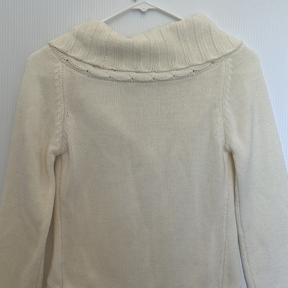 PINK  ROSE Ruffle Sweater Cardigan COLOR IVORY SIZE‎ Small - Picture 6 of 12